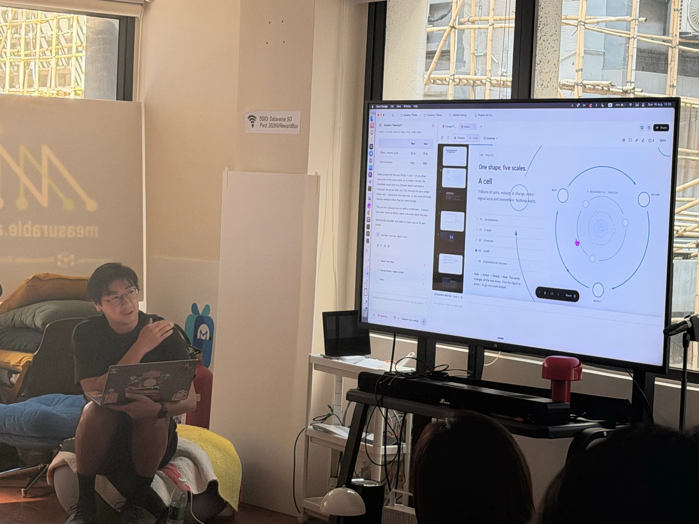 An interactive systems-thinking presentation created during the Hong Kong workshop.